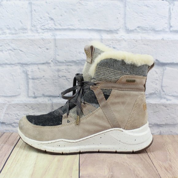 Bionico Shoes - Bionico All Weather Leather Shearling Collar Lined Winter Boots Size 9